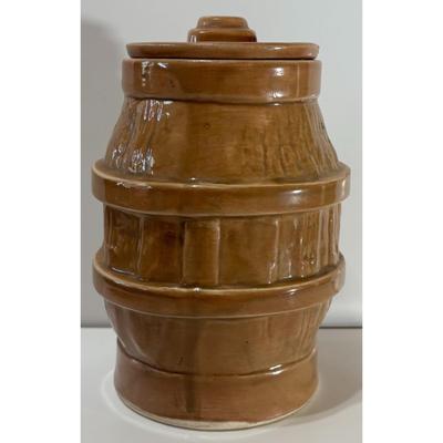 Vintage House Of Webster Ceramics Brown Barrel Eastland, Texas Southwestern