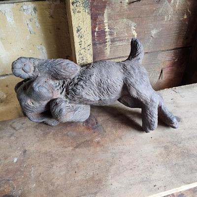 Cast Resin Playful Puppy Yard Art (G-JS)