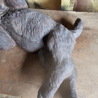 Cast Resin Playful Puppy Yard Art (G-JS)
