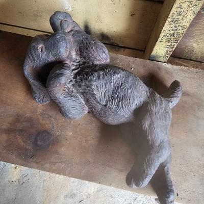 Cast Resin Playful Puppy Yard Art (G-JS)