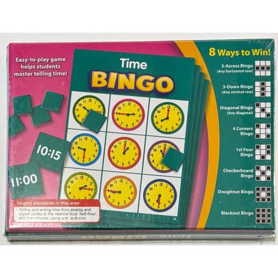 Lakeshore Money Bingo (grade 2) & Time Bingo (grades 1-2) BRAND NEW & SEALED