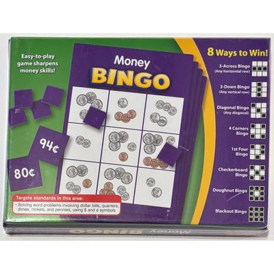 Lakeshore Money Bingo (grade 2) & Time Bingo (grades 1-2) BRAND NEW & SEALED