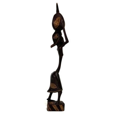 Vintage Hand Carved Handmade African Woman Figurine Carving