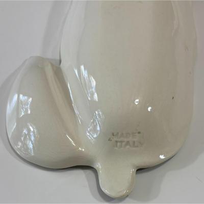 4 Vintage Corn On Cob Ceramic Serving Dishes Set Made In Italy Tusk yellow Green