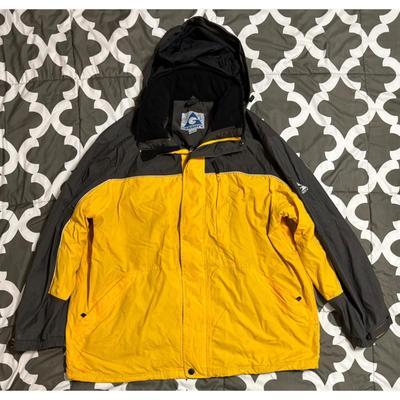 Gerry 2XL Yellow & Grey Hooded Winter Coat Made In Bangladesh Hoodie RN 15101