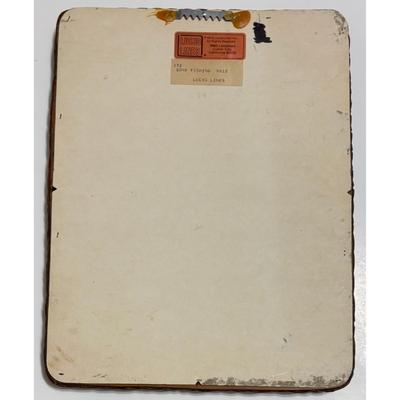 Vintage Frederic Remington 1978 Lucid Lines Gone Fishing 9 x 12 Glass Art