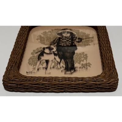 Vintage Frederic Remington 1978 Lucid Lines Gone Fishing 9 x 12 Glass Art