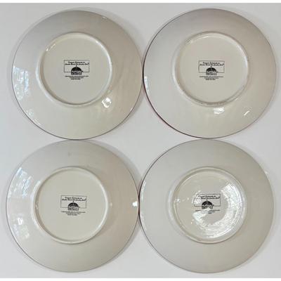 4 Cracker Barrel Old Country Store Susan Winget Rooster Dinner Plates Farm