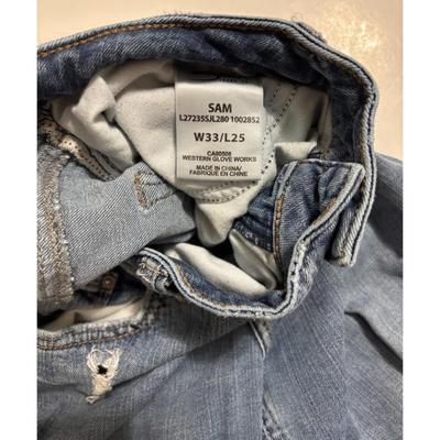 Silver Jeans Co. Sam Denim Blue Jeans Distressed W33 / L25