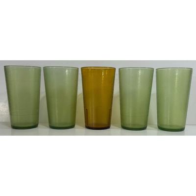 13 Vintage Texan Plastics Mfg. Dallas, TX Tumblers Cups Green Amber Purple Blue