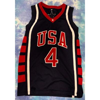 Allen Iverson Team USA #4 Olympic Jersey Georgetown NCAA Phildadelphia 76ers NBA