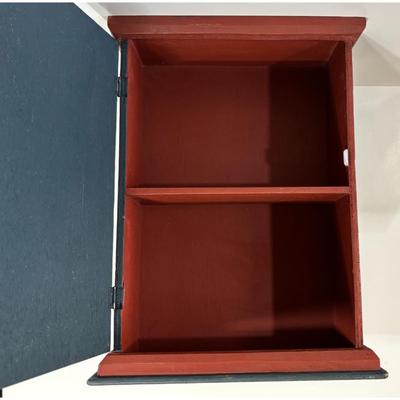 Vintage Handmade Hand Painted Wooden Medicine Cabinet Apples Farm Americana