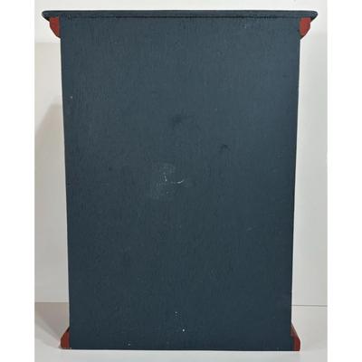 Vintage Handmade Hand Painted Wooden Medicine Cabinet Apples Farm Americana