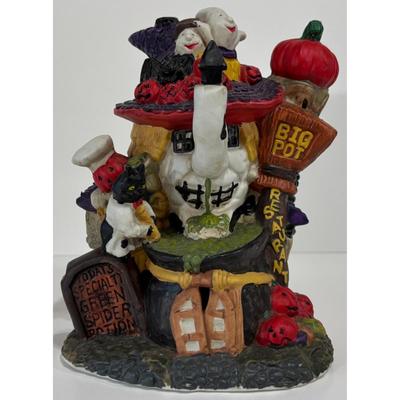 Ceramic Big Pot Restaurant Haunted House Halloween Decoration Witch Cat Pumpkin