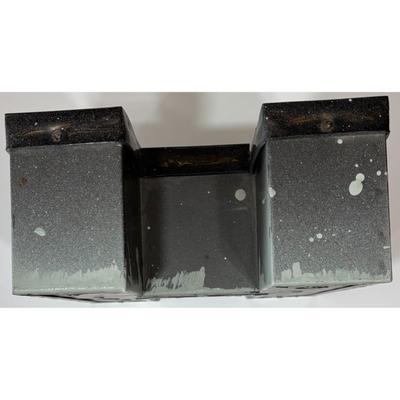 Vintage Channel Letter "H" White w/ Black Frame Metal & Plastic