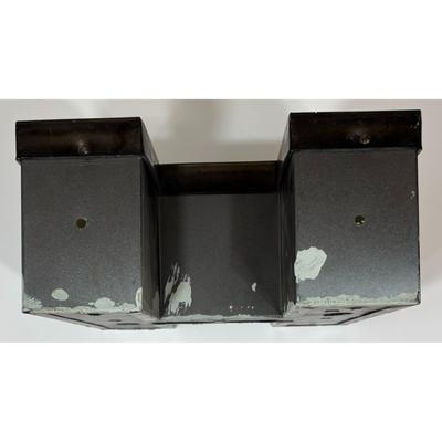 Vintage Channel Letter "H" White w/ Black Frame Metal & Plastic