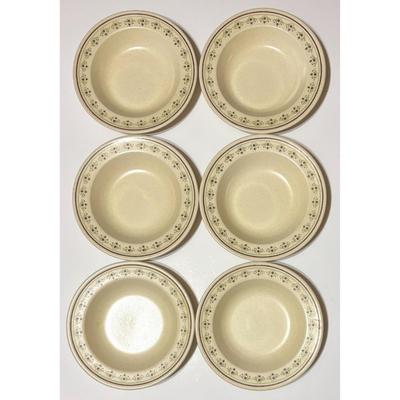 6 Vintage Anchor Hocking Chantilly Ironstone Bowls