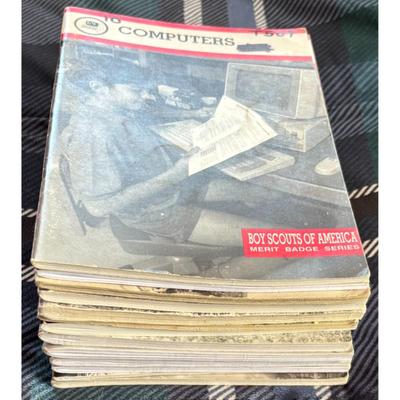 13 Boy Scouts BSA Merit Badge Books: Computers, Golf, Camping, Space Exploration