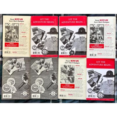 8 Boy Scouts BSA Merit Badge Books: Space Exploration, First Aid, Computers