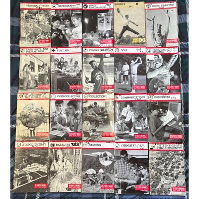 20 Boy Scouts BSA Merit Badge Books: Camping, Computers, Fishing, Sports, Golf