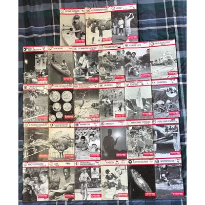 55 Boy Scouts BSA Merit Badge Books: Sports, Dog Care, Cooking, Lifesaving