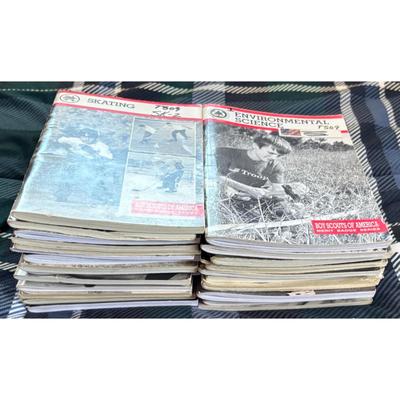 55 Boy Scouts BSA Merit Badge Books: Sports, Dog Care, Cooking, Lifesaving