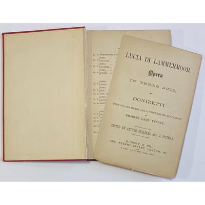 Antique Donizetti's Lucia Lammermoor By Charles Lamb Kenney hardcover