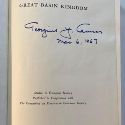Vintage Great Basin Kingdom: Latter-Day Saints By Leonard J. Arrington 1958 HCDJ