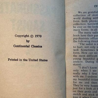 Vintage Passionate Sadist By James Burke 1970 softcover