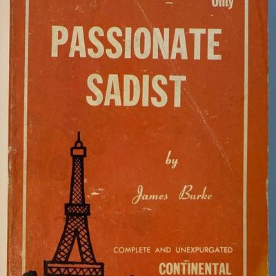 Vintage Passionate Sadist By James Burke 1970 softcover