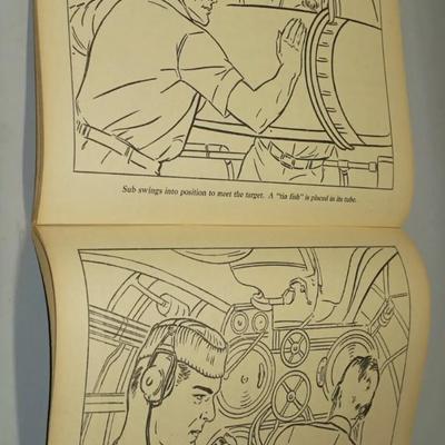 Vintage Submarine Coloring Book By The Merrill Publishing Company 1944 softcover
