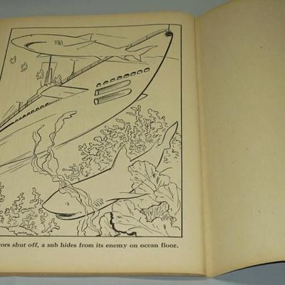 Vintage Submarine Coloring Book By The Merrill Publishing Company 1944 softcover