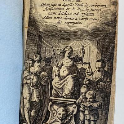 Antique Imperatoris Justiniani Institutionum By Ioannem Ianssonium 1647 HC