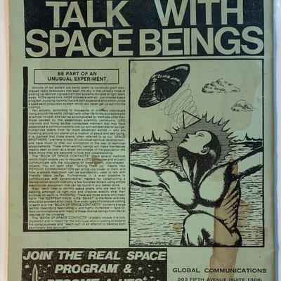 Vintage Timothy Green Beckley's Book of Space Contacts 1981 Softcover