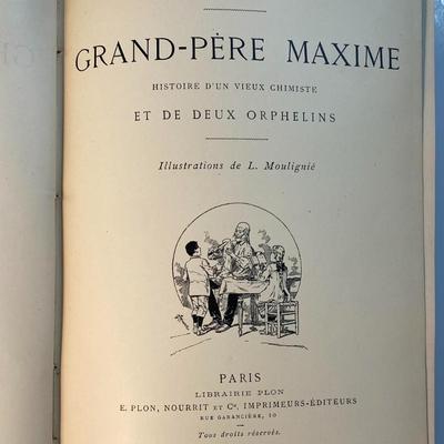 Vintage Grand-pere Maxime histoire vieux chimiste By Lucien Biart HC - In French