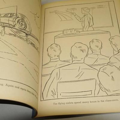 Vintage Flying Cadets Coloring Book By Merrill Publishing Company 1943 Softcover
