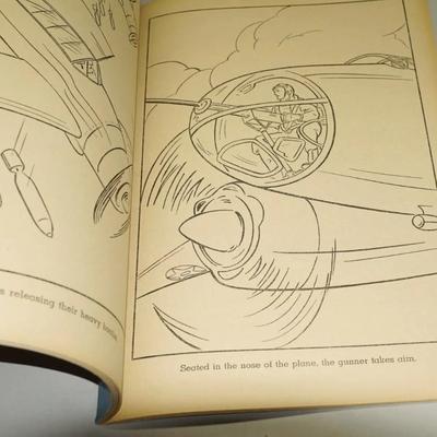 Vintage Flying Cadets Coloring Book By Merrill Publishing Company 1943 Softcover