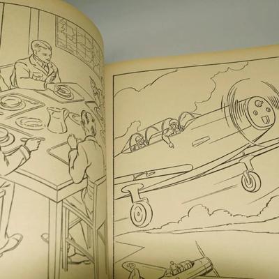 Vintage Flying Cadets Coloring Book By Merrill Publishing Company 1943 Softcover