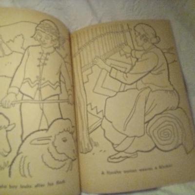 Vintage Indians Coloring Book By Whitman Publishing Company 1956 softcover