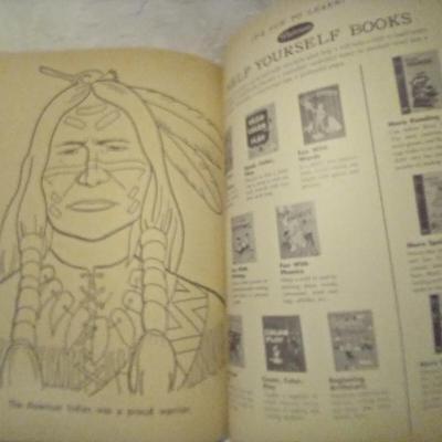 Vintage Indians Coloring Book By Whitman Publishing Company 1956 softcover