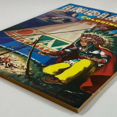 Vintage Indians Coloring Book By Whitman Publishing Company 1956 softcover