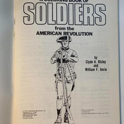 Vintage Coloring Book Soldiers From American Revolution By M E Duncan Co. 1973