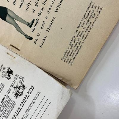 2 Vintage 1936 Gay Book Magazines: April & November. Cartoons, Photographs, Pulp