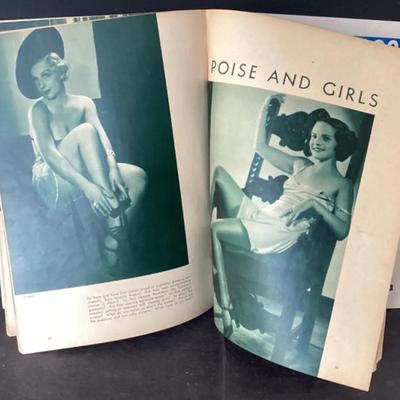 2 Vintage 1936 Gay Book Magazines: April & November. Cartoons, Photographs, Pulp