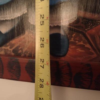 Framed Art Print of Victorian Young Girl in Blue Dress