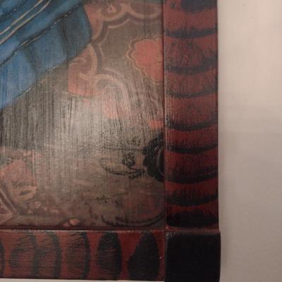 Framed Art Print of Victorian Young Girl in Blue Dress