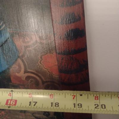 Framed Art Print of Victorian Young Girl in Blue Dress