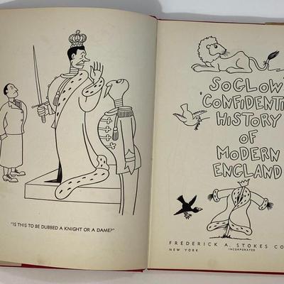 Vintage Soglow's Confidential History of Modern England By Otto Soglow 1939 HC