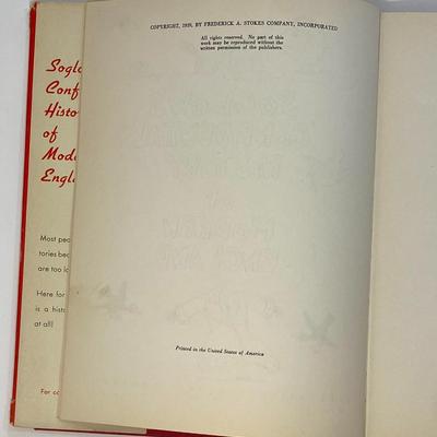 Vintage Soglow's Confidential History of Modern England By Otto Soglow 1939 HC