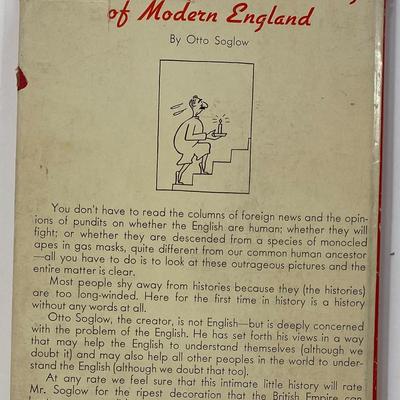 Vintage Soglow's Confidential History of Modern England By Otto Soglow 1939 HC